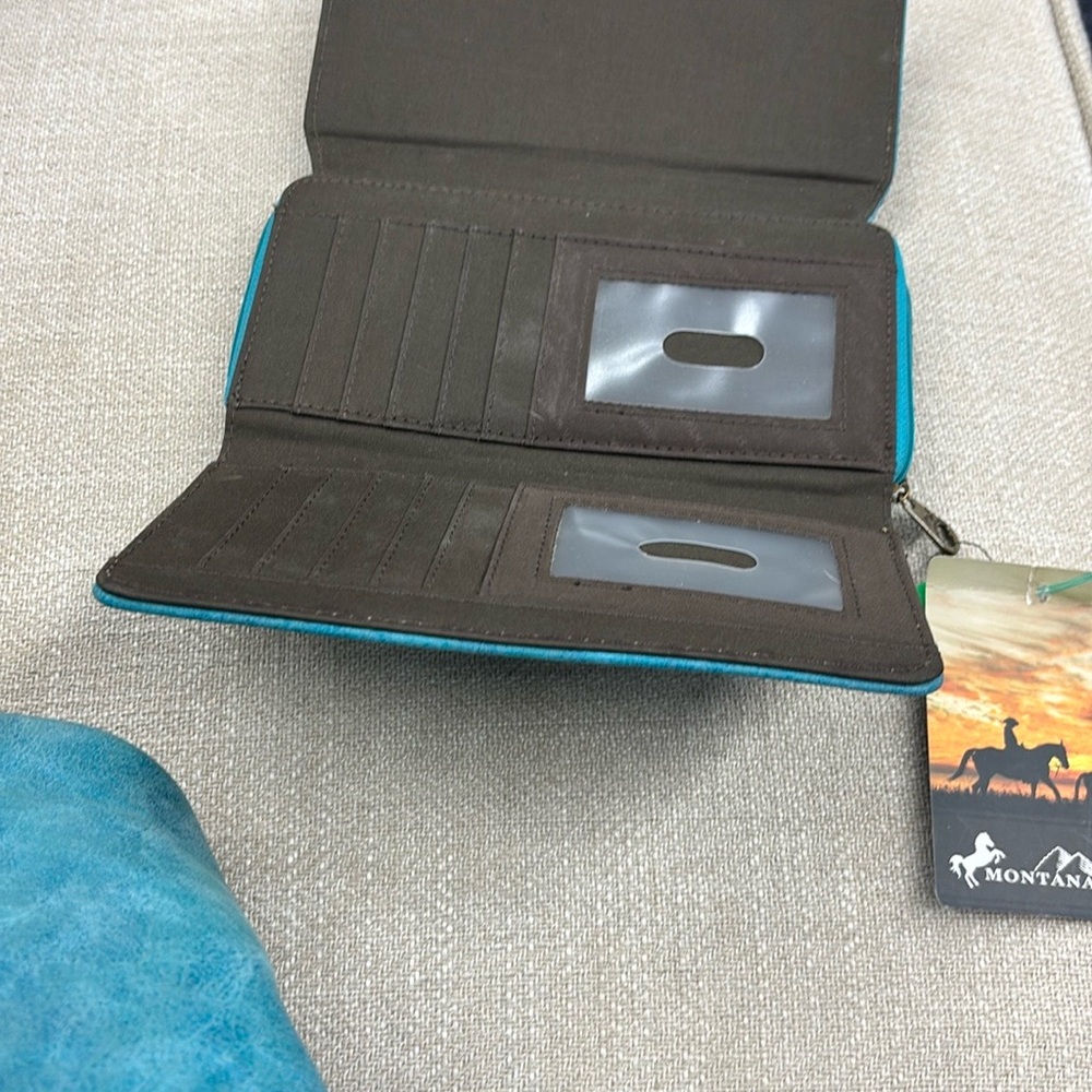 Montana West Blue Bohemian Clutch Wallet - Picture 4 of 5
